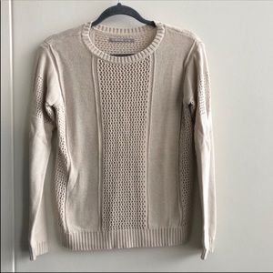 Rubbish Cream Crochet Knit Sweater